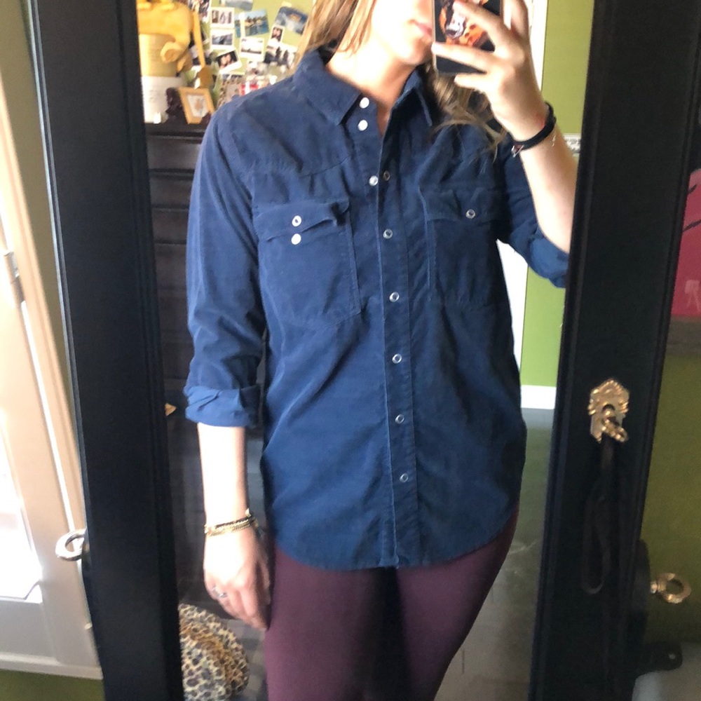 Velvet feel button up - Picture 2 of 5